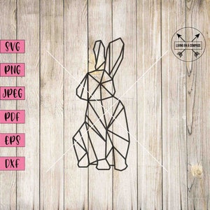 Rabbit svg, geometric rabbit svg, bunny svg, bunny png, bunny clipart, bunny clip art, bunny art, bunny print, bunny stickers, bunny decal