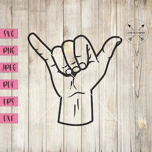 Hang loose svg, surfing print, hawaii stickers, hawaii wall art, hawaii clip art, hawaiian decor, summer svg, summer clipart, cricut svg