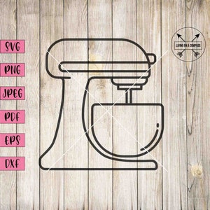Stand mixer svg, kitchen aid mixer svg, kitchenaid mixer, kitchenaid mixer cover, bakery signs, kitchen svg, kitchen wall decor, baker logo