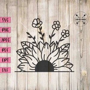 Flower svg, flowers svg, flower png, floral svg, floral clipart, flower clipart, daisy svg, sunflowers svg, sunflower clipart, cricut, dxf