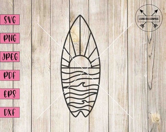 Surfboard svg, surfboard clipart, surfboard wall art, surfboard print, surf svg, surf clip art, surfing wall art, surfing print, beach svg