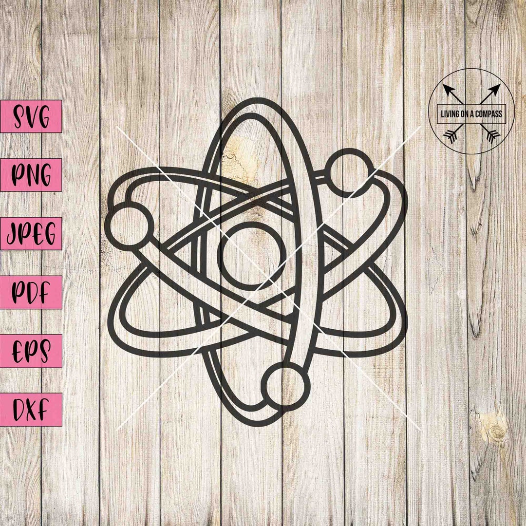 Atom Svg, Atom Png, Science Svg, Science Classroom Decor, Chemistry Svg