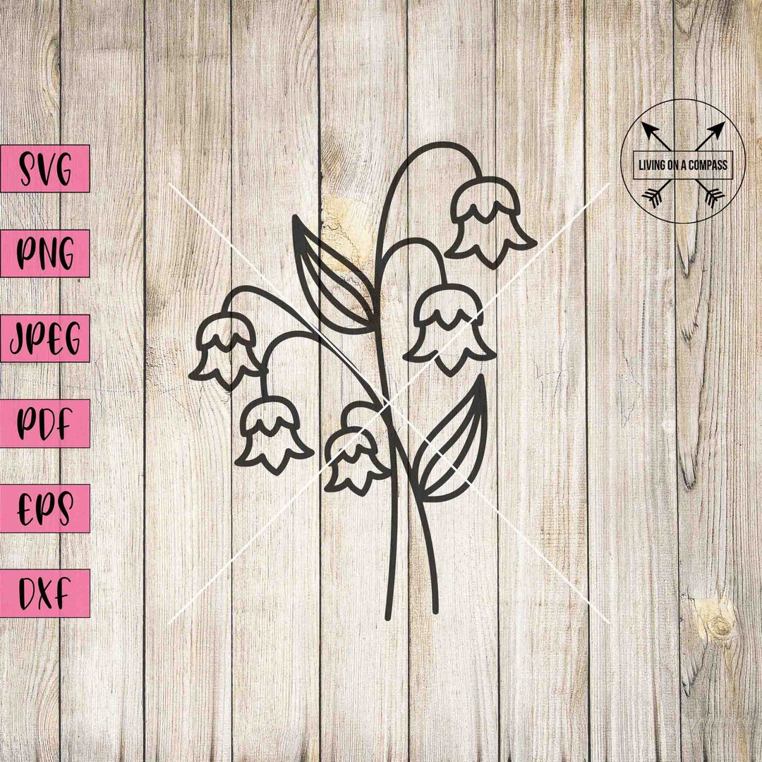Lily of the Valley Svg, Lily Svg, Lily Clipart, White Flowers Clipart
