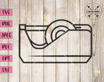 Tape dispenser svg, tape svg, tape png, tape clipart, office supplies, back to school clipart, school supplies clipart, first day of school