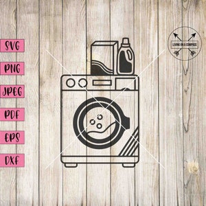 Washing machine svg, washing machine clipart, laundry svg, laundry clipart, laundry cut file, household svg, laundry room svg, cricut files
