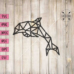 Dolfijn svg, geometrische dolfijn, dolfijn vector, dolfijn clipart, geometrische dolfijn, oceaan svg, dolfijn sticker, geometrische svg