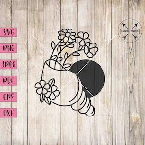 Shell svg, shell png, shell wall art, shell art, shell print, seashell svg, seashell wall art, seashell clipart, beach svg, laser cut files