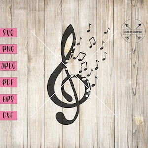 Treble clef svg, music note embroidery design, music notes svg, music notes wall art, music teacher svg, music teacher shirt, musician logo