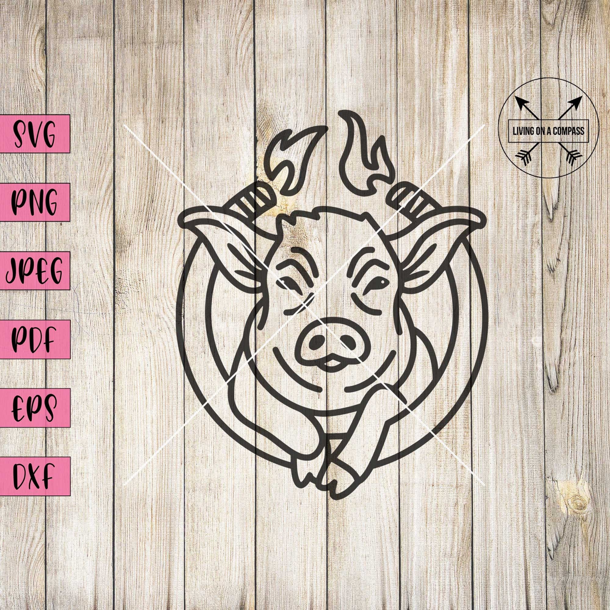 Pig Svg, Restaurant Wall Decor, Bbq Grill Svg, Bbq Clip Art, Barbecue
