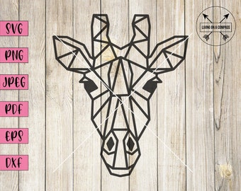 Geometric giraffe, giraffe svg, giraffe clipart, giraffe decal, giraffe sticker, giraffe wall art, geometric svg, mandala svg, svg, png, dxf
