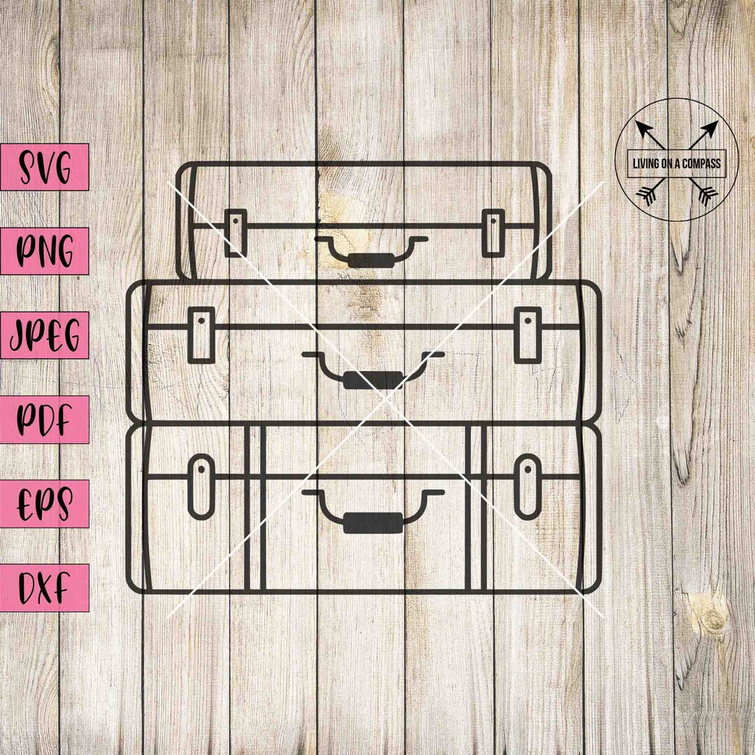 Luggage Svg, Luggage Clipart, Luggage Png, Luggage Cut File, Luggage