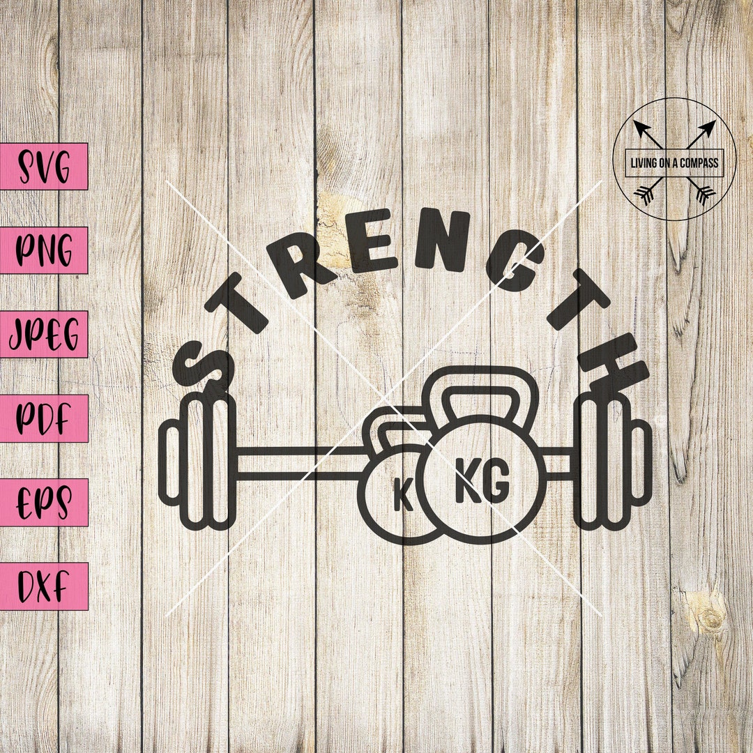 Strength Svg, Workout Planner Stickers, Fitness Planner Stickers