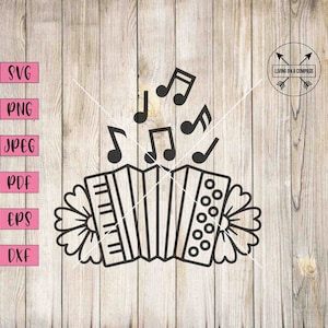 Accordion svg, musical instrument decor, music svg, music clipart, piano accordion, accordion instrument, music print, music room sign, png