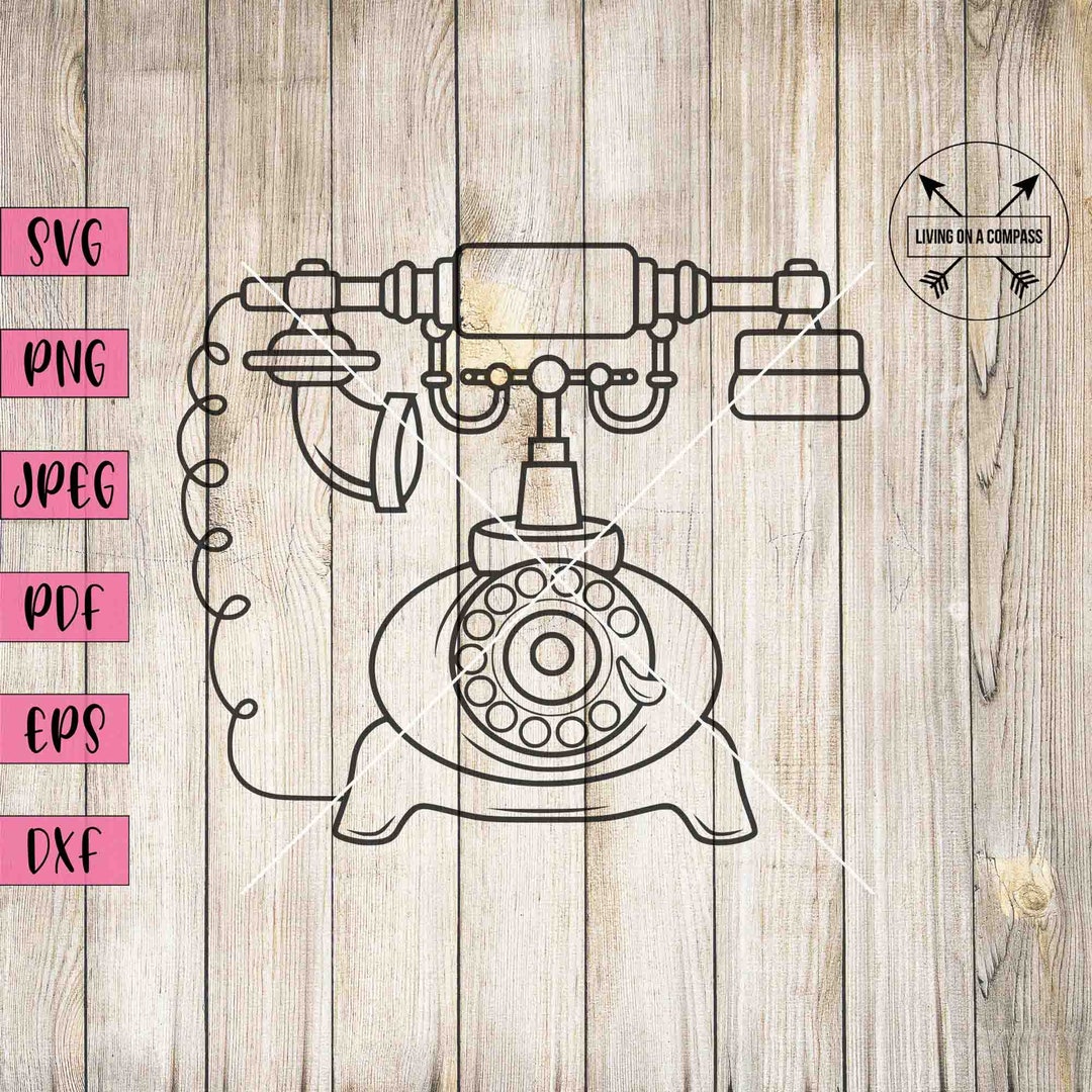 Vintage Telephone Svg, Phone Svg, Telephone Clipart, Phone Clipart