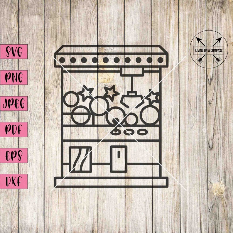 Claw Machine Svg, Claw Machine Png, Arcade Game Svg, Retro Gaming ...