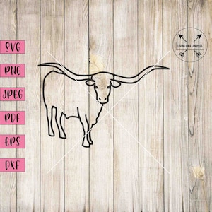 Longhorn svg, texas longhorn wall art, texas longhorn wall decor, longhorn art print, texas longhorn cow, animal svg, cow cow svg, cow clipart