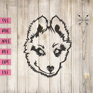 Yakutian laika svg, dog svg, dog svg files, dog print, dog clipart, dog art print, dog face svg, dog face clipart, dog face vector, png, svg