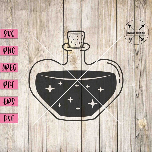 Potion clip art, potion bottle labels, potion labels, potion enamel pin, witchcraft decor, magical girl stickers, mystical magic stickers