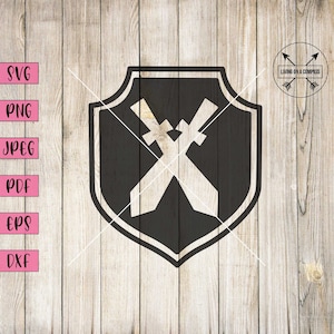 Shield svg, shield clipart, shield vector, medieval shield svg, monogram shield svg, shield logo, warrior svg, shield cut file, knight svg