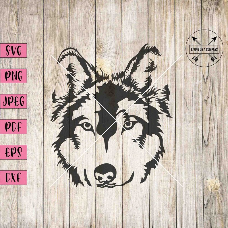Wolf Svg, Wolf Clipart, Wolf Face Svg, Wolf Car Decal, Wild Animal Svg