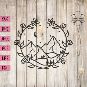 Mountains svg, mountains are calling svg, the mountains are calling svg, landscape clipart, outdoors svg, nature decal, camping svg, cricut