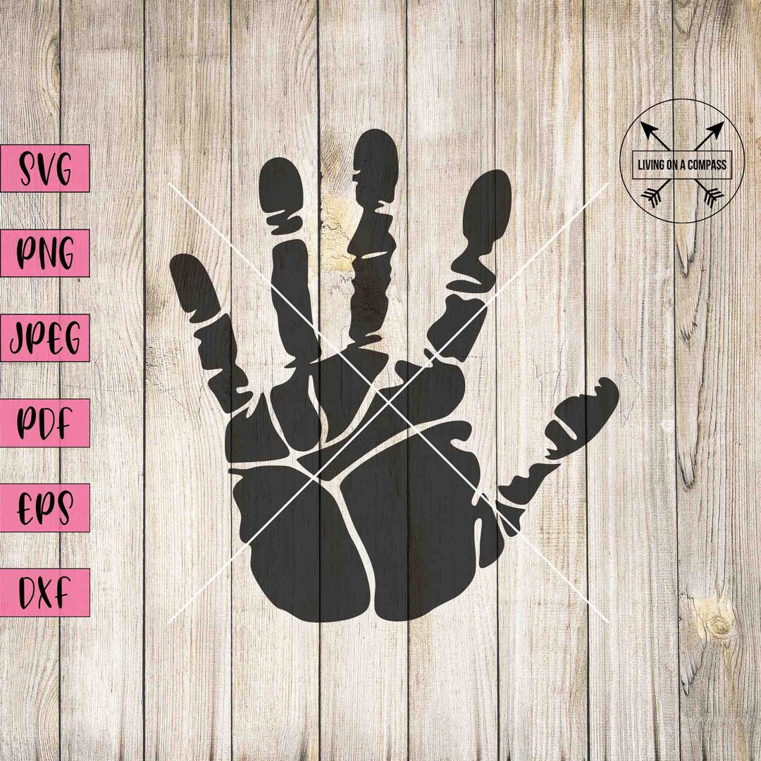 Hand Svg Handprint Svg Hand Svg Hand Prints Decal Hands - Etsy