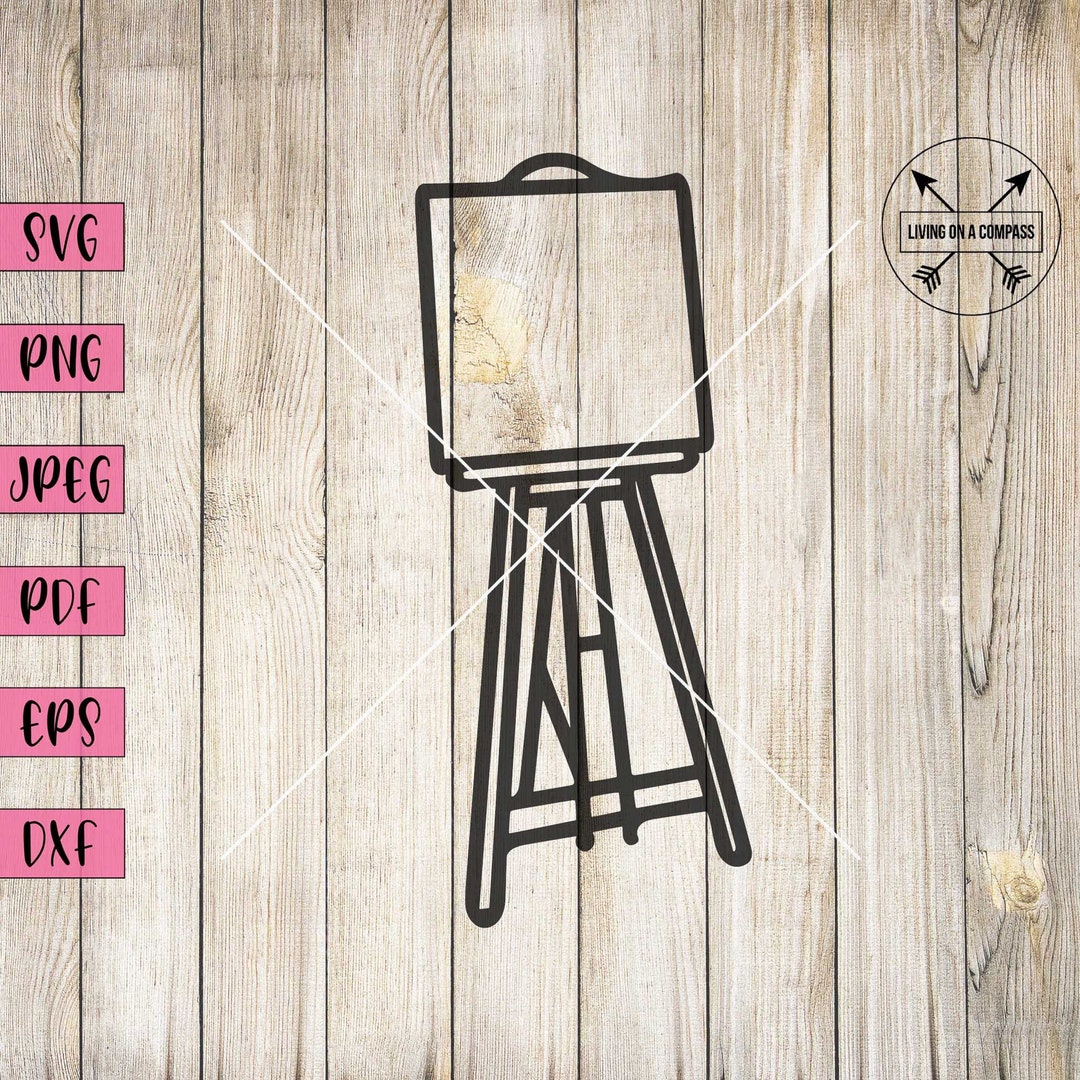 Easel Svg, Art Prints, Artist Enamel Pin, Craft Room Svg, Classroom ...