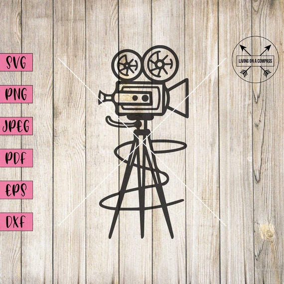 Camera Svg, Hollywood Party Decorations, Movies Clipart, Movie