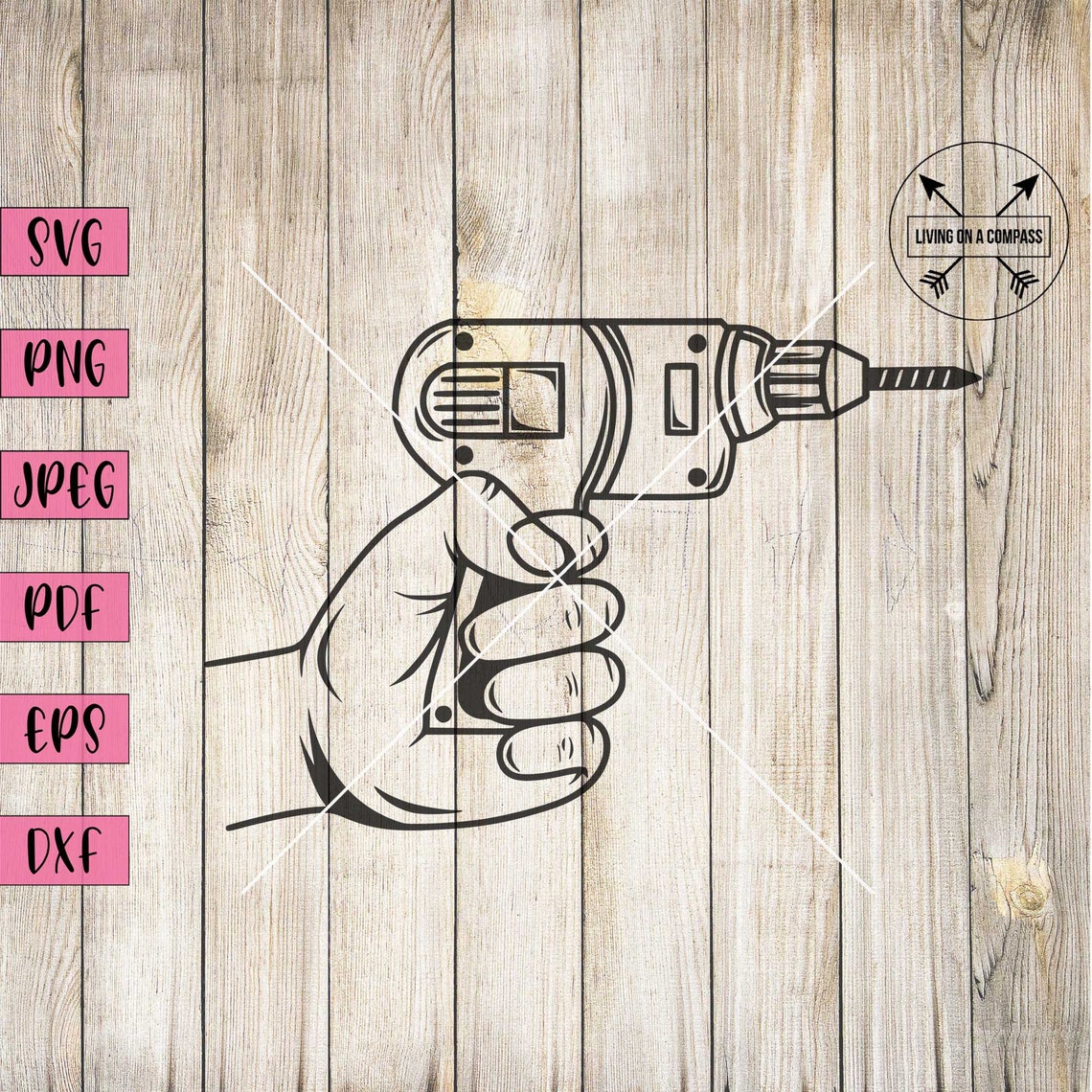 Drill Svg, Tools Svg, Handyman Svg, Hand Svg, Carpenter Svg, Carpenter