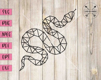 Wąż svg, geometryczny wąż, clipart węża, plik cięcia węża, zwierzę svg, naklejka ze zwierzęciem, wektor węża, naklejka ze wężem, gad svg, zoo zwierzę svg