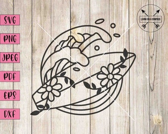 Surfplank svg, golven clip art, golven svg, surfplank clipart, surfplank kunst aan de muur, surfplank print, surfen muur kunst, surfen print, strand svg