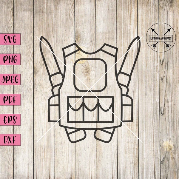 Bulletproof vest svg, tactical combat shirt, military stickers, video game stickers, video game decals, video game vinyl sticker, cricut svg