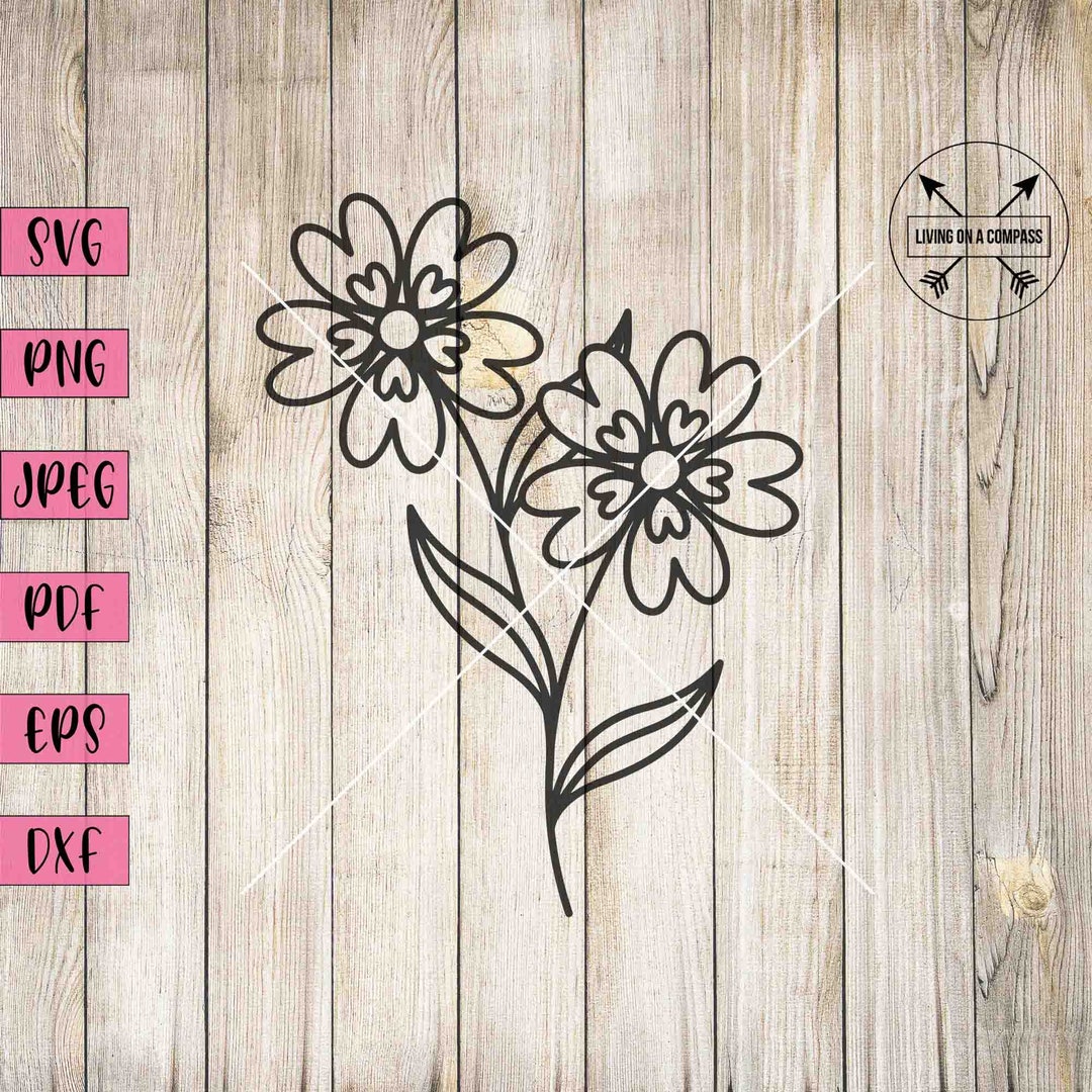 Flowers Svg, Daisies Svg, Flower Clipart, Sunflower Svg, Spring Flower