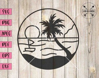 Sunset svg, beach svg, beach signs, sun svg, ocean clipart, sun clipart, sunset beach art, sunset print, beach wall decal, sun png, dxf, svg