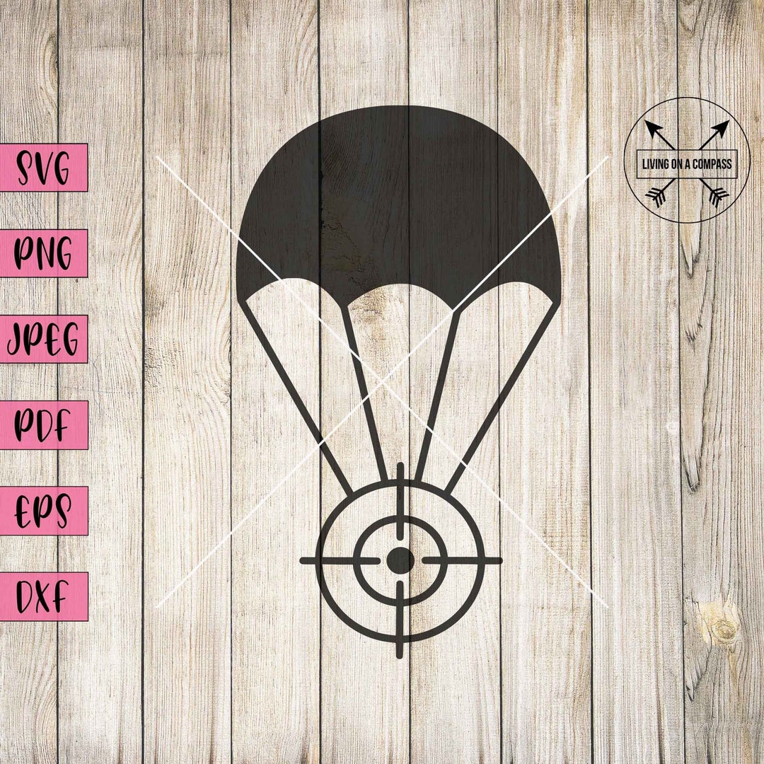 Parachute Target Military Art Military Stickers Gaming Svg Etsy