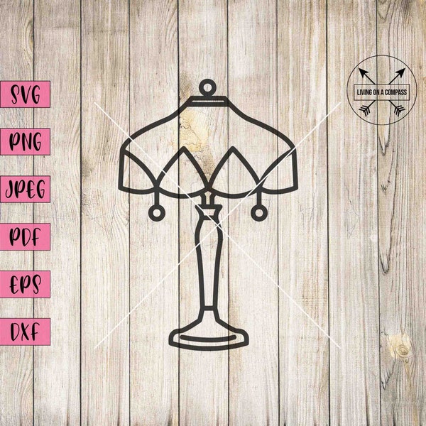 Lamp svg, lamp png, retro lamp, lamp clipart, lamp vector, lamp dxf, lamp decal, light svg, light clipart, light decal, antique lamp, cricut