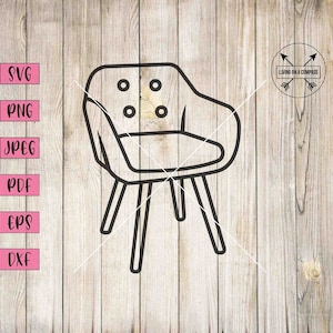 Cadeira svg, cadeira png, clipart de cadeira, arquivo de corte de cadeira, vetor de cadeira, móveis svg, decoração de casa svg, móveis para casa, arquivo de corte de móveis, cricut