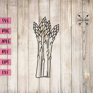 Asparagus svg, asparagus clipart, vegetable svg, vegetable clipart, vegetable art print, vegetable garden markers, vegetable garden signs