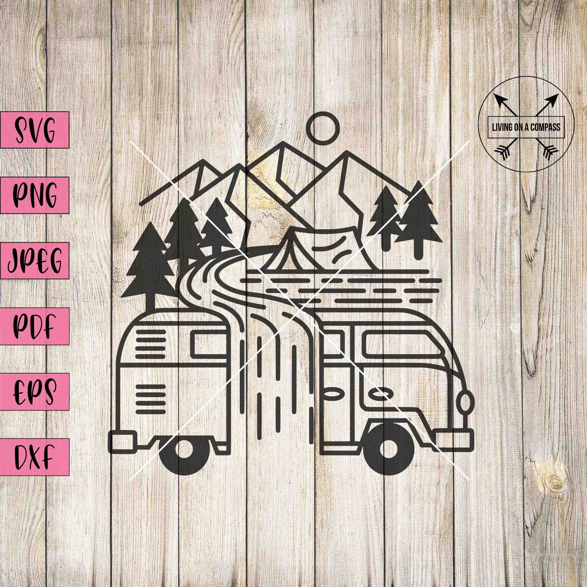 Rv Svg, Camping Svg, Camp Svg, Happy Camper Svg, Wood Camping Signs ...