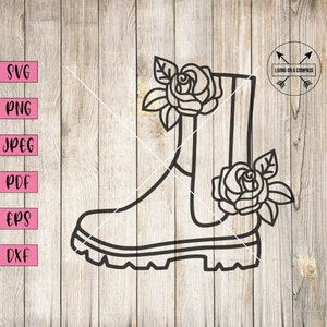 Stivali floreali cowgirl svg, cowgirl boots cut file, cowboy boots svg, boots svg, boots clipart, western svg, cowgirl svg, flower boots svg,