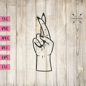 Fingers crossed svg, american sign language, sign language printable, fingers crossed, instant download, digital download, cricut svg, png