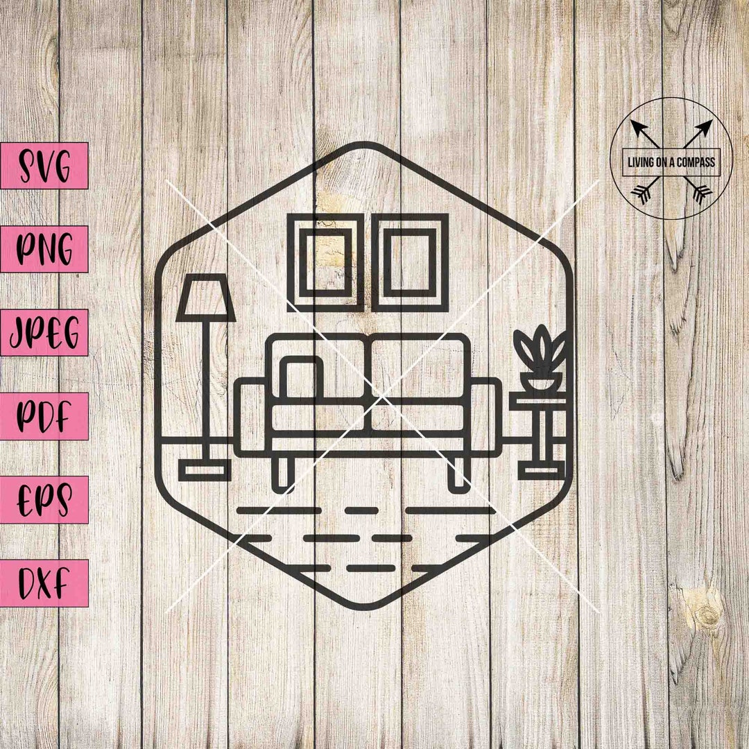 Living Room Svg, Living Room Png, Home Svg, Home Clipart, Interior
