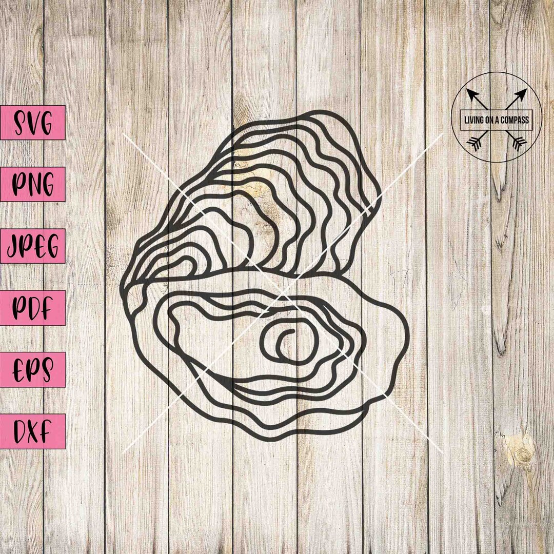 Oyster Svg, Ocean Svg, Ocean Clipart, Shell Svg, Shell Png, Under the