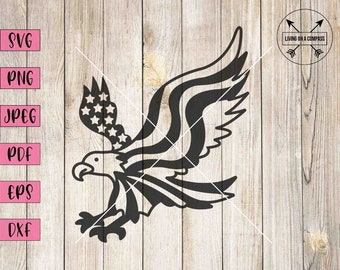 American eagle svg, fourth of july, july the 4th, independence day decorations, american flag, eagle png, eagle clipart, patriotic svg, dxf