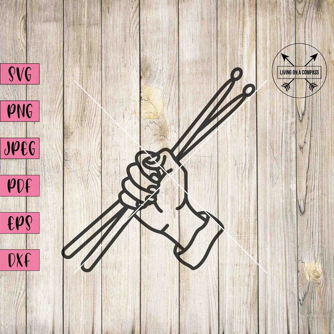 Drummer Svg, Drum Sticks Svg, Drums Svg, Rock N Roll Svg, Drummer Art