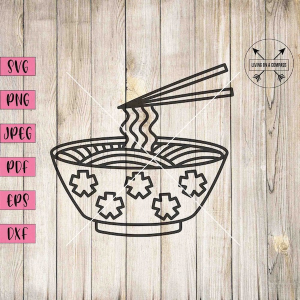 Ramen svg, ramen clipart, food svg, food clipart, japanese stickers, japanese print, food stickers, japanese food clip art, chinese clipart