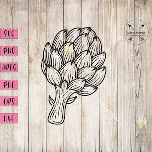 Artichoke svg, artichoke clipart, artichoke png, vegetable svg, vegetable printables, vegetable garden markers, vegetable garden signs, png
