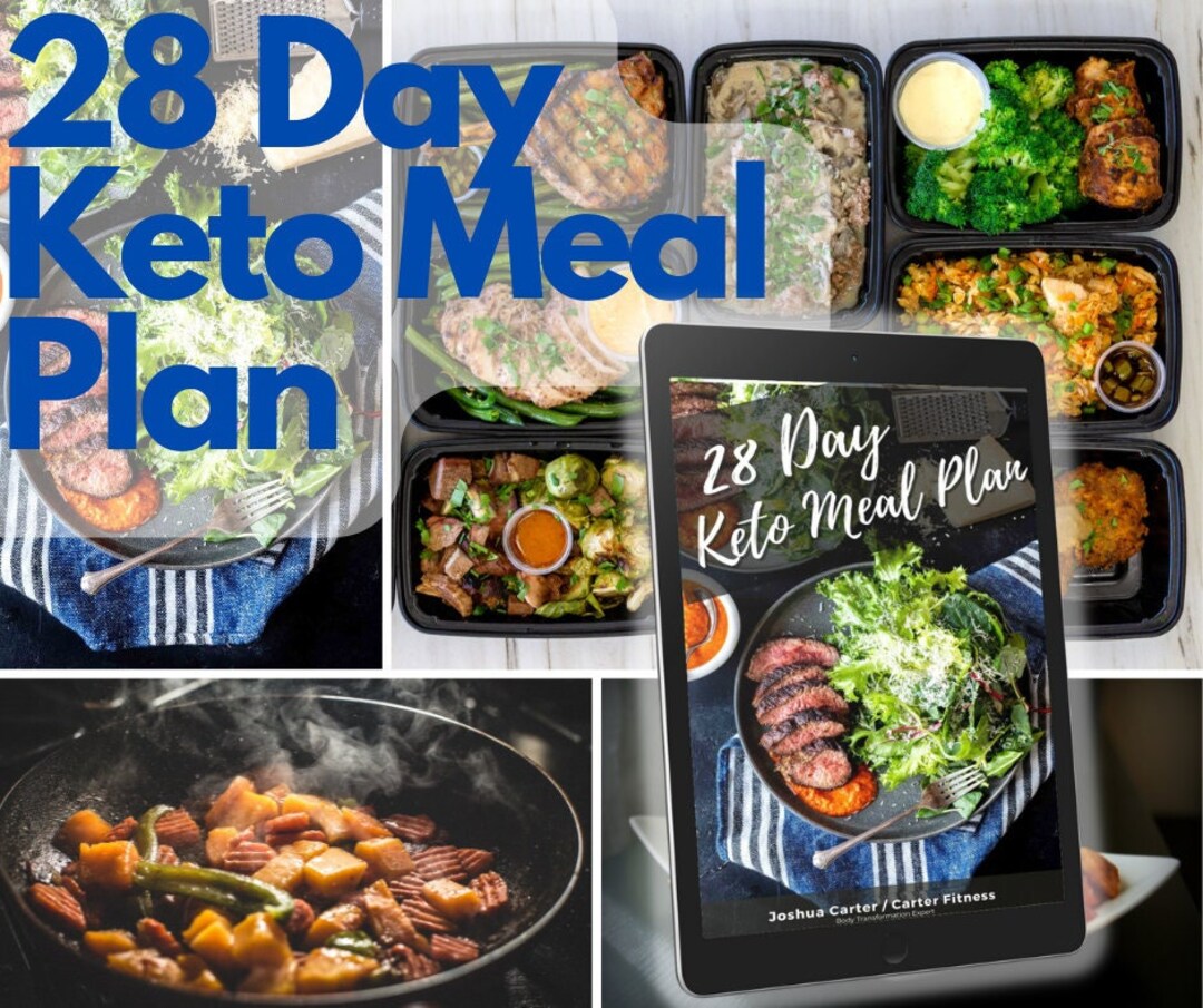 28 Day Keto Meal Plan - 1200 Cals - Etsy
