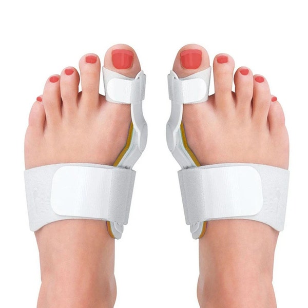 Medical-Grade Adjustable Bunion Toe Splint Toe Separator Soreness Pain Relief Support With Hinge (1-Pair)