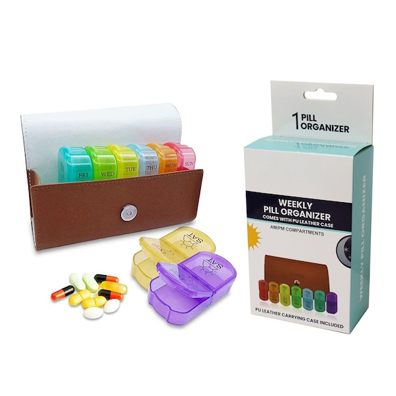 Pill Container  AM PM Pill Organizer